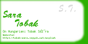 sara tobak business card